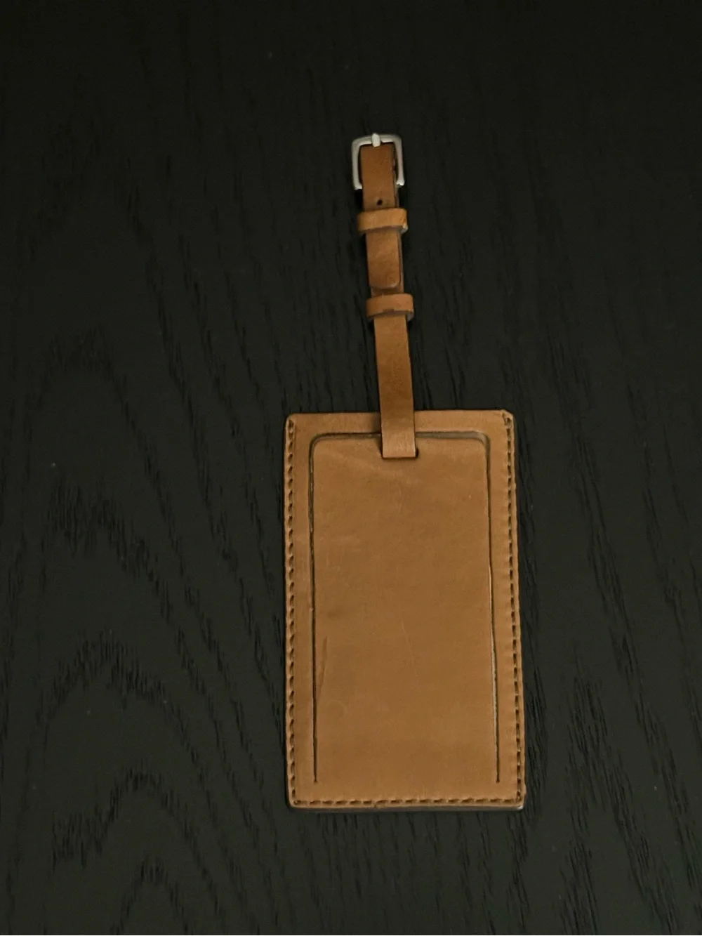 Vintage Coach Tan Leather Luggage Tag